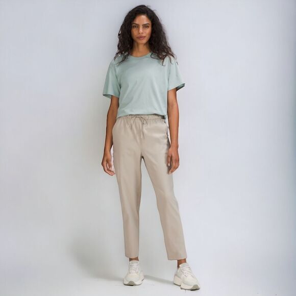 Lululemon Keep Moving Stretch High Rise Elastic Drawstring Pants Women 6 Trench - Picture 6 of 15